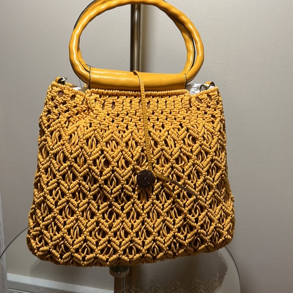 Patricia Nash Crochet Collection Hobo bag in Golden Sunset - NWT - Picture 2 of 9
